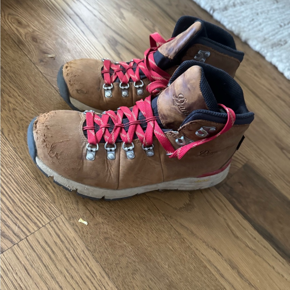 Women’s Brown and Red Hiking Boots